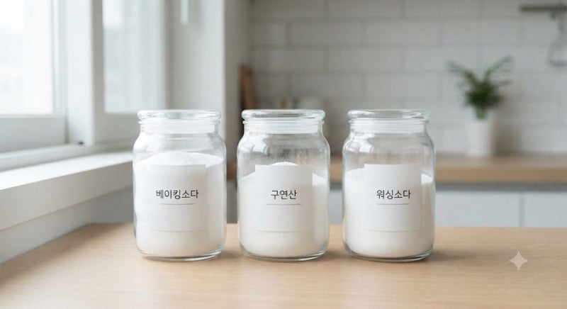 베이킹소다·구연산·워싱소다 사용법 가이드 — 이거 모르면 청소 효과 절반도 못 냅니다