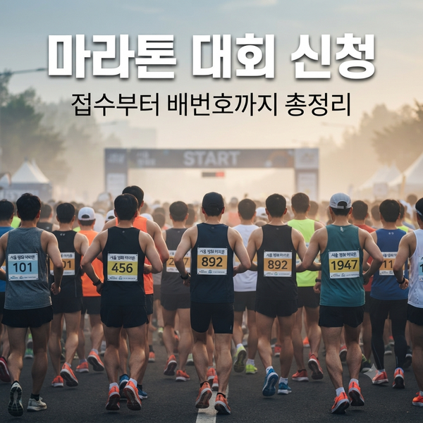 마라톤 대회 신청 방법 총정리! 접수부터 배번호까지 A to Z