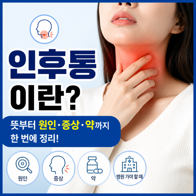 인후통이란? 뜻부터 원인·증상·약까지 한 번에 정리