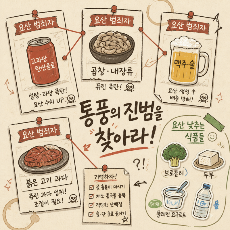 "탄산음료도 통풍을 부른다고?" 요산 수치 낮추는 음식과 통풍에 안좋은 음식