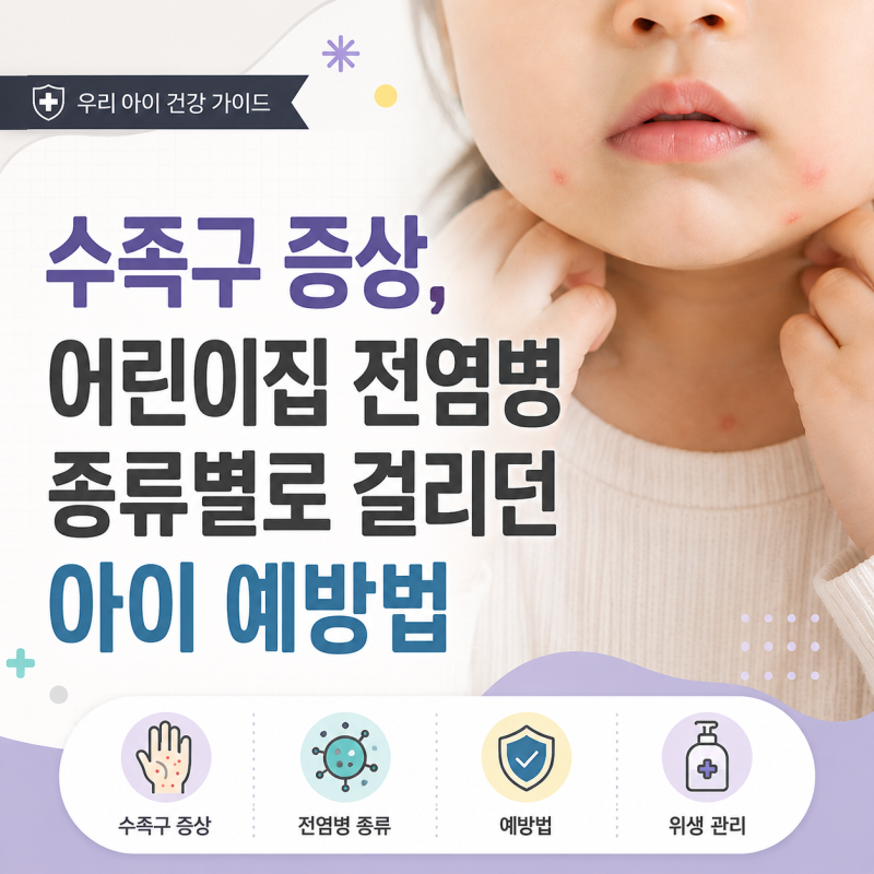 수족구 증상, 어린이집 전염병 종류별로 걸리던 아이의 질병 예방법
