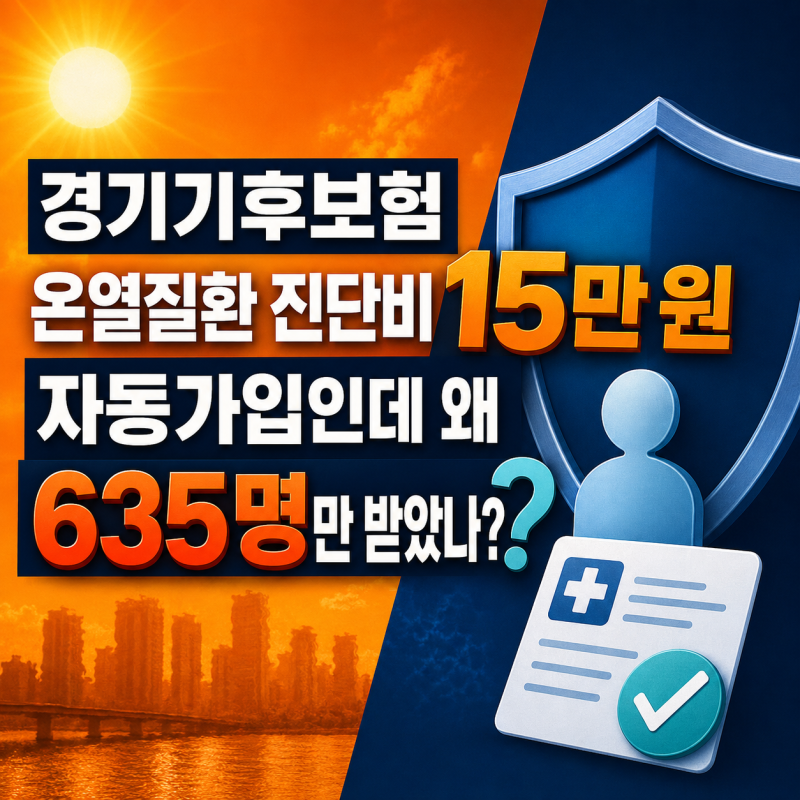 경기 기후보험 15만원, 몰라서 못 받는 사람이 훨씬 많습니다 (대상·금액·진단서·청구방법)