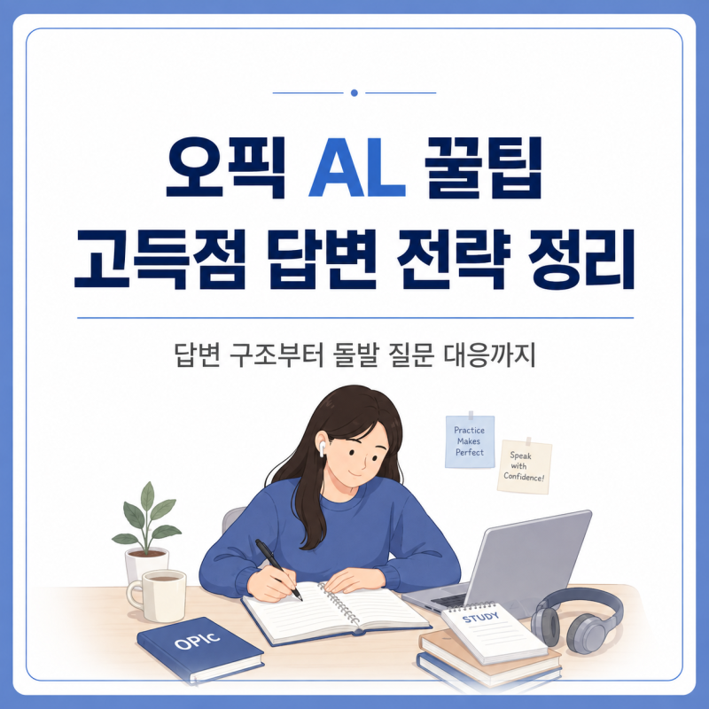 오픽 AL 꿀팁 고득점 답변 전략 정리