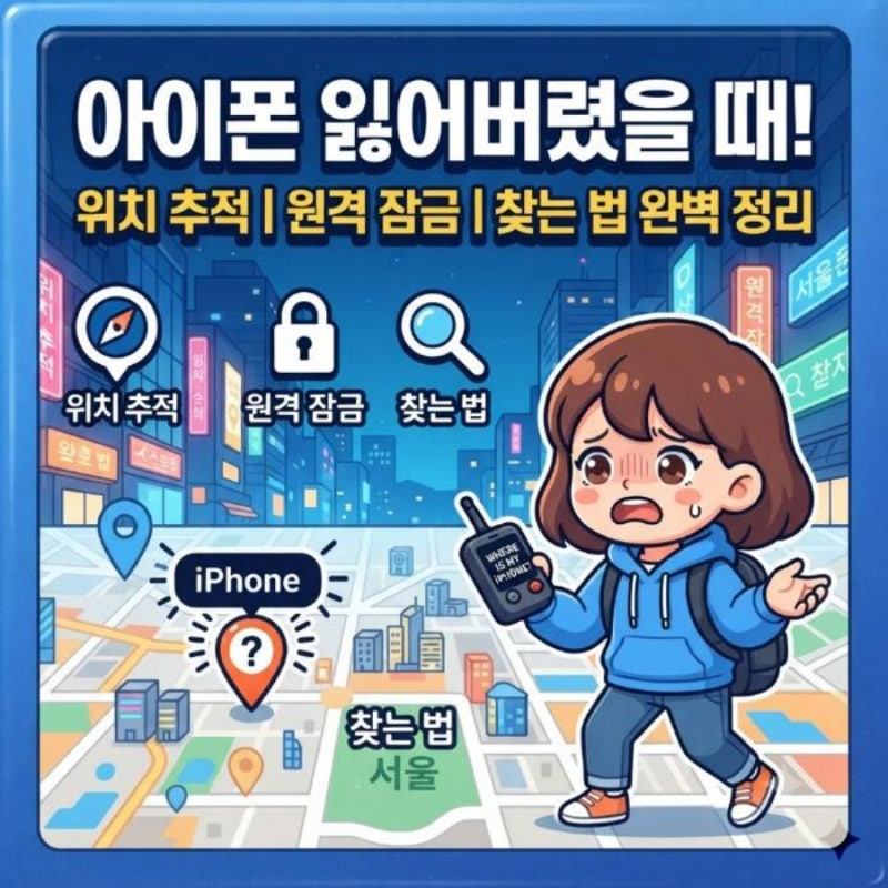아이폰 잃어버렸을때 위치 추적 및 찾는법 원격 잠금 방법 총정리