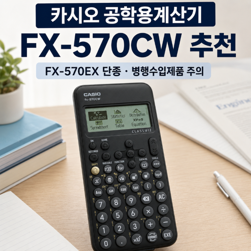 카시오 공학용계산기 FX-570CW 사용 후기 FX-570EX 단종 후 선택한 이유