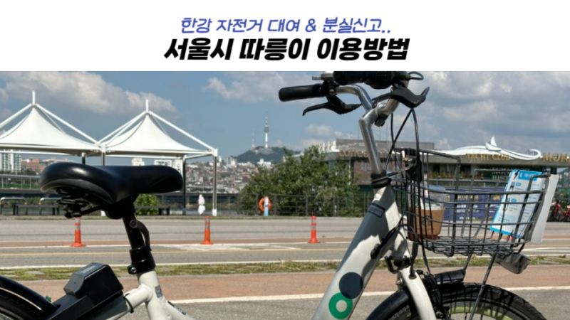 따릉이 이용 방법 한강 자전거 대여. 처음부터 분실신고 라니..