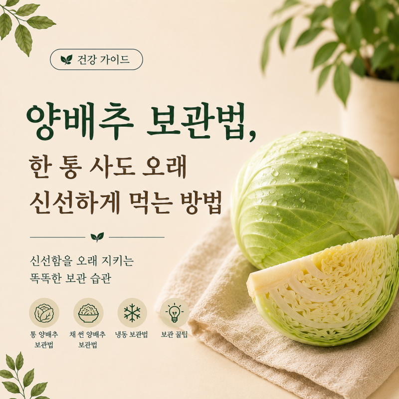 양배추 보관 기관과 방법 한 통 사서 매일 버린다면 꼭 확인