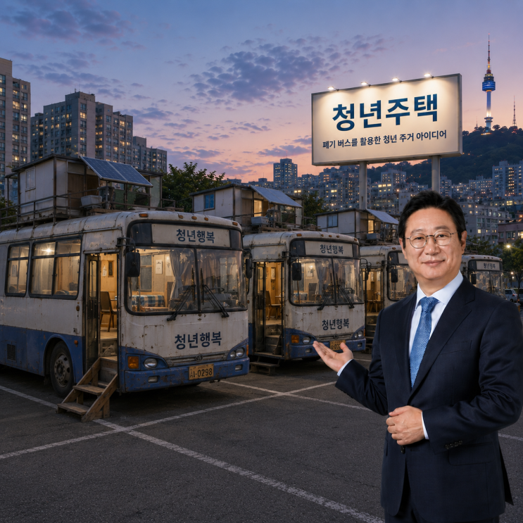"폐기 <b>버스</b> 개조해서 청년주택?" 살다 살다 별 소릴 다듣네 (<b>황희</b> 의....