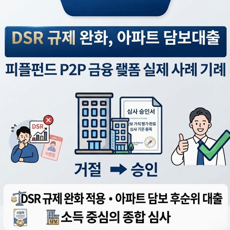 피플펀드 p2p 담보대출 dsr 막힌 직장인도 승인된 실사례 기준
