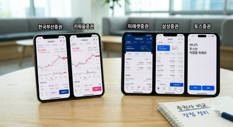 2.주식 초보(주린이) 추천 증권사 5곳 한 줄 정리 (한투·키움·미래·삼성·토스)