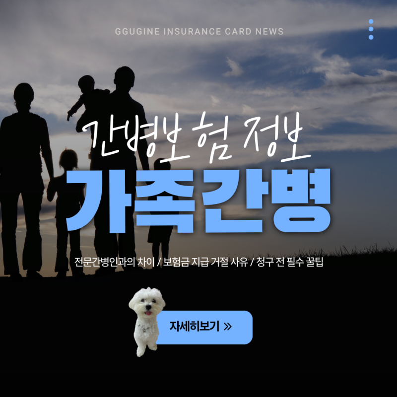 [간병보험] 가족간병 사용일당 보험금 지급 거절 사유 / 전문 간병인과의 차이 / 청구 전 필수....