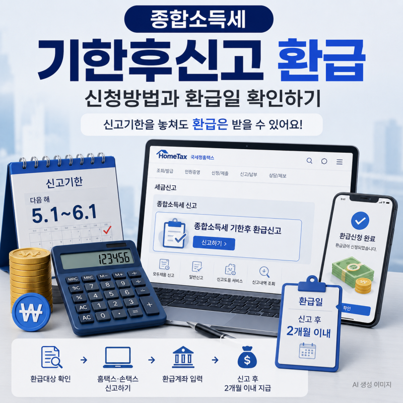 종합소득세 기한후신고 환급｜신청방법과 환급일 확인하기