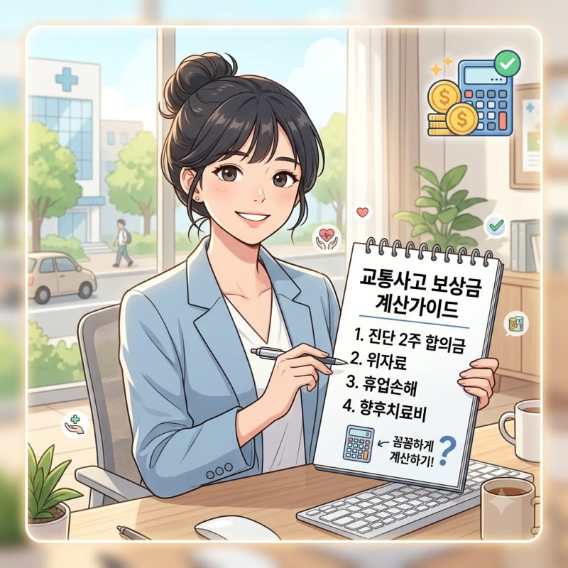 교통사고 2주 진단 합의금 100만 원? 입원·통원 실제 계산액 차이