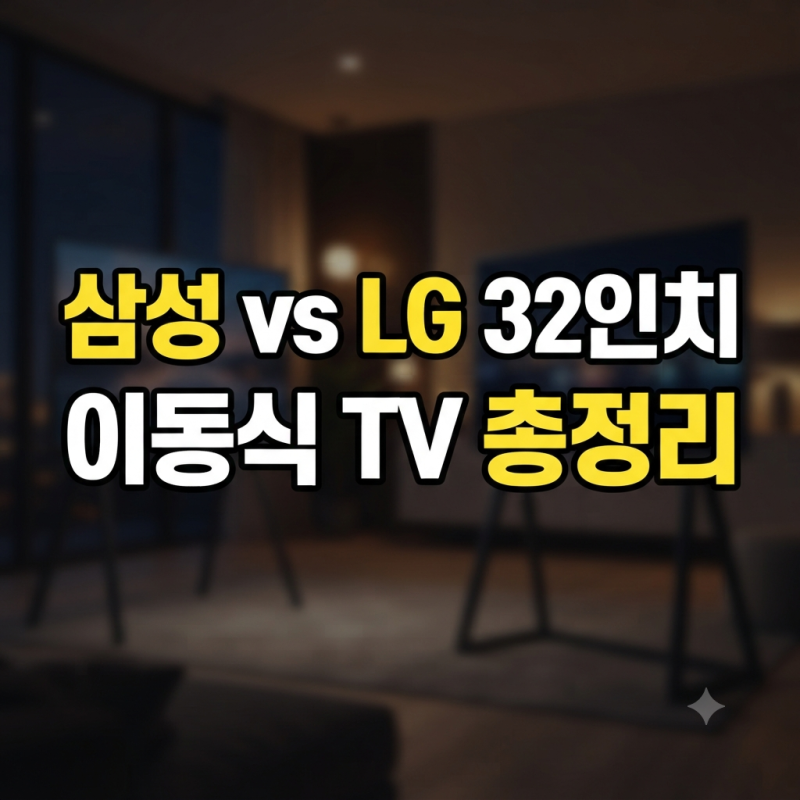 32인치 이동식 스탠드 TV 삼성 LG 최저가 비교, 차이점 총정리