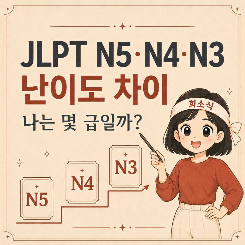 JLPT N5·N4·N3 난이도 차이 일본어 초보자는 몇 급을 선택해야 할까?