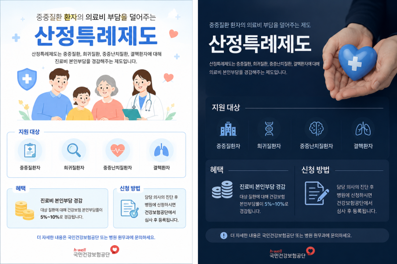 산정특례제도 완벽정리! 대상과 혜택, 신청방법까지 총정리, 국민건강보험 자주묻는질문, 암....