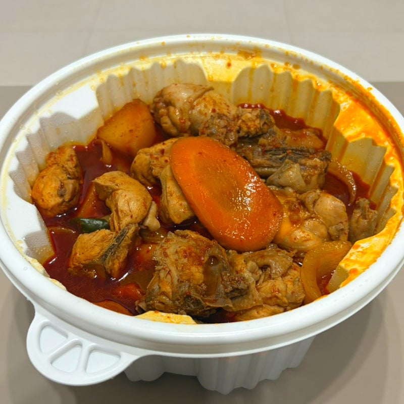 엽기떡볶이 엽닭 엽기닭볶음탕 후기(엽닭 매운맛 종류&기본 사리(토핑) 구성)