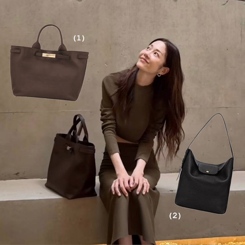 고현정 인스타 속 고급스러운 롱샴 가방 2가지
