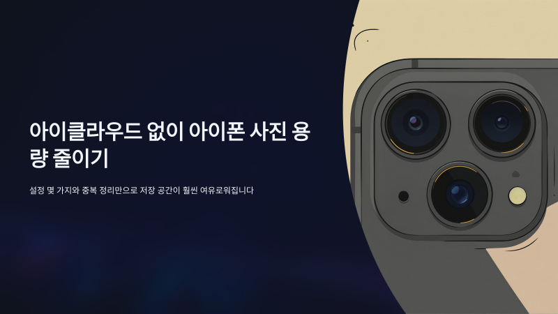 아이폰 사진 용량 줄이기, 아이클라우드 없이 정리하는 법