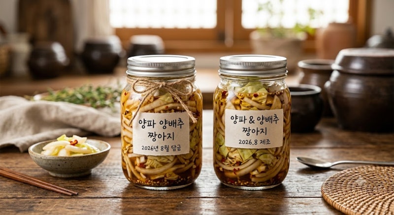 양배추 양파 짱아지 맛있게 만드는법