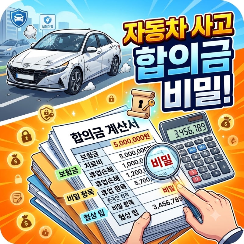 교통사고 합의금, 보험사 담당자가 숨기는 3가지 진실 (경미한 사고 포함)