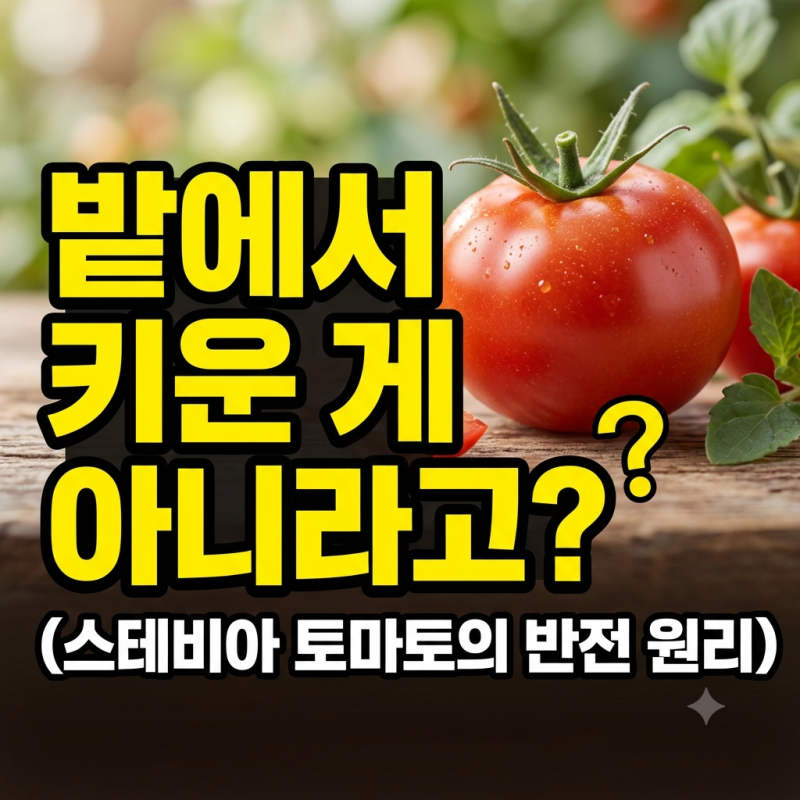 [단독] "밭에서 자란 줄 알았는데…" 스테비아 토마토, 농산물 아닌 '가공식품'인 이유