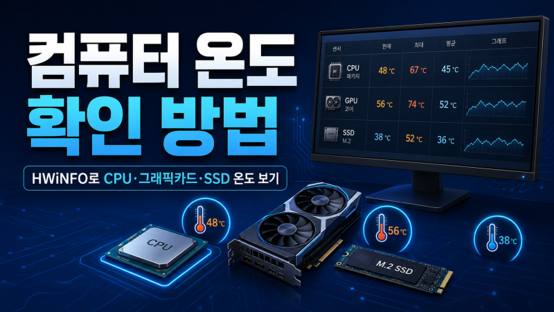 컴퓨터 온도 확인 방법｜HWiNFO 로 CPU·그래픽카드·SSD 온도 보기