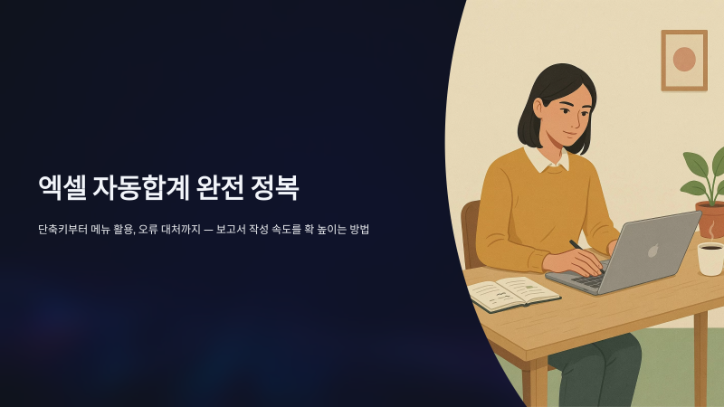 엑셀 자동합계 단축키, 초보도 바로 쓰는 방법