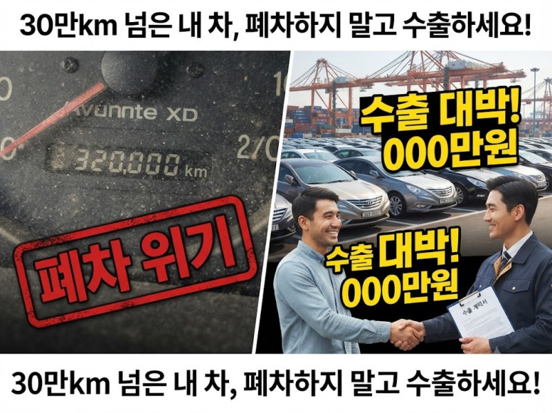 폐차하지 마시고 중고차로 수출 하세요. 정말 비싸게 팔릴까?