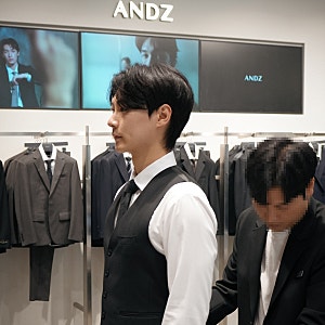 출근룩, 남자 여름 자켓! 앤드지 매장 남성정장 체형분석 후 아티산 착용 후기