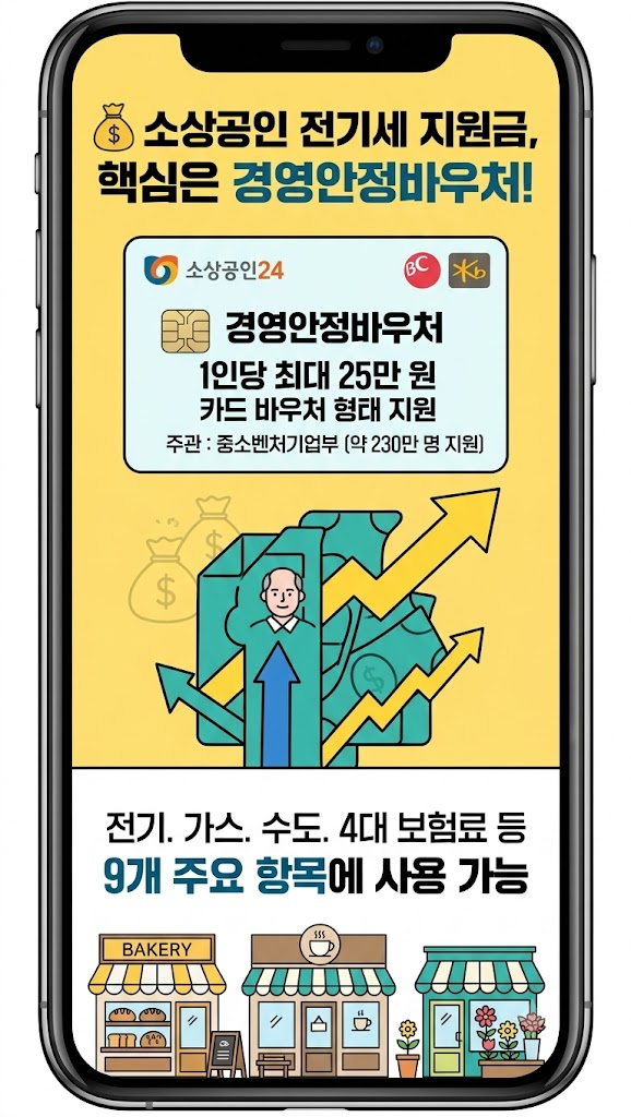소상공인25만원 전기세지원금, 사업자라면 꼭 챙기세요.