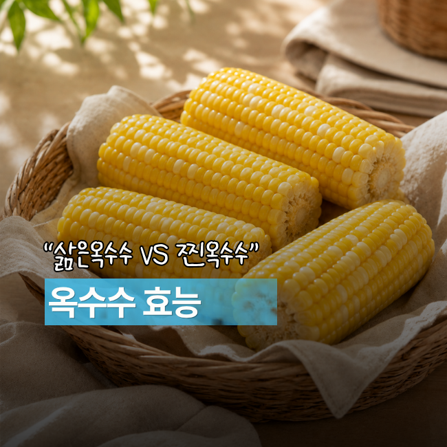 옥수수 효능, 삶은 옥수수와 찐옥수수 다 같은 줄 알았는데…