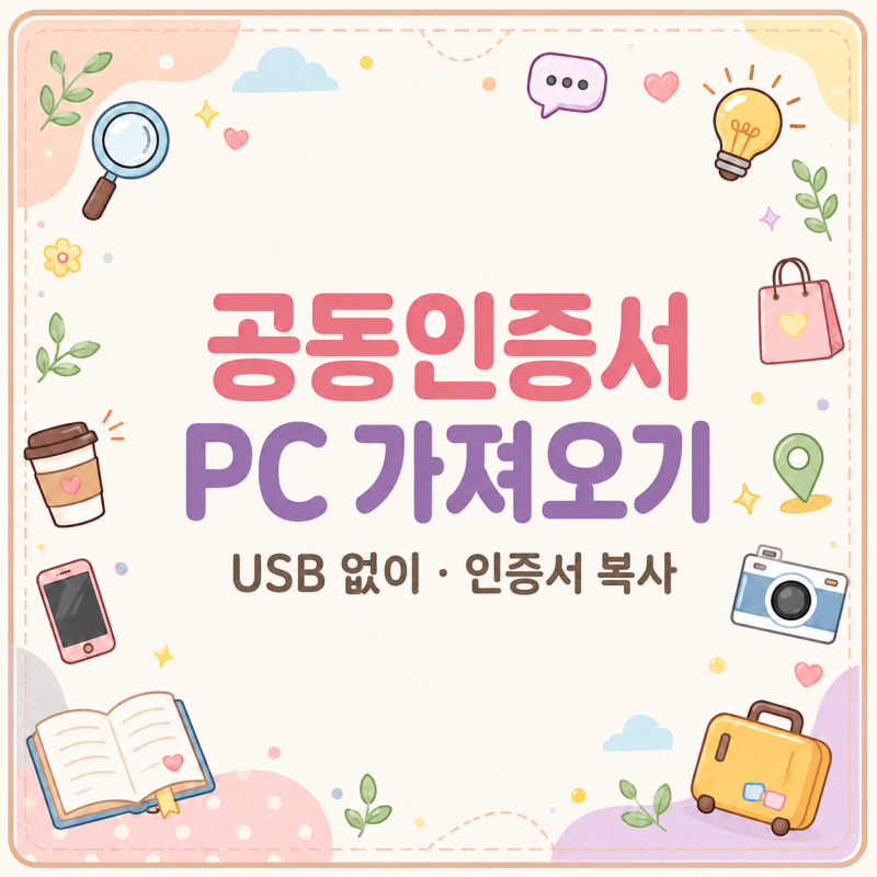 USB 없어도 돼? 공동인증서 PC 가져오기