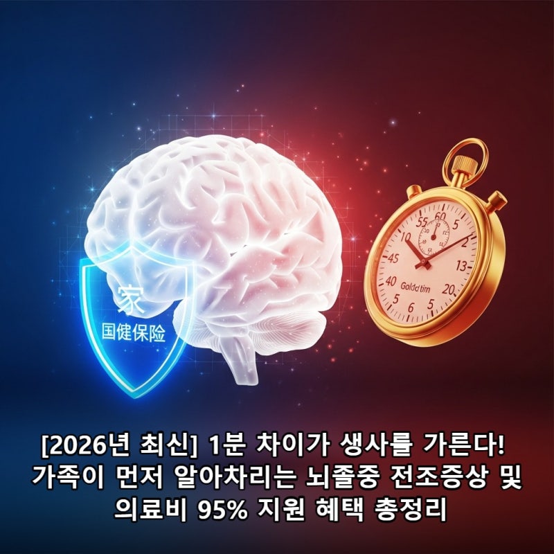 [2026년 최신] 1분 차이가 생사를 가른다! 가족이 먼저 알아차리는 뇌졸중 전조증상 및 의료비 ....