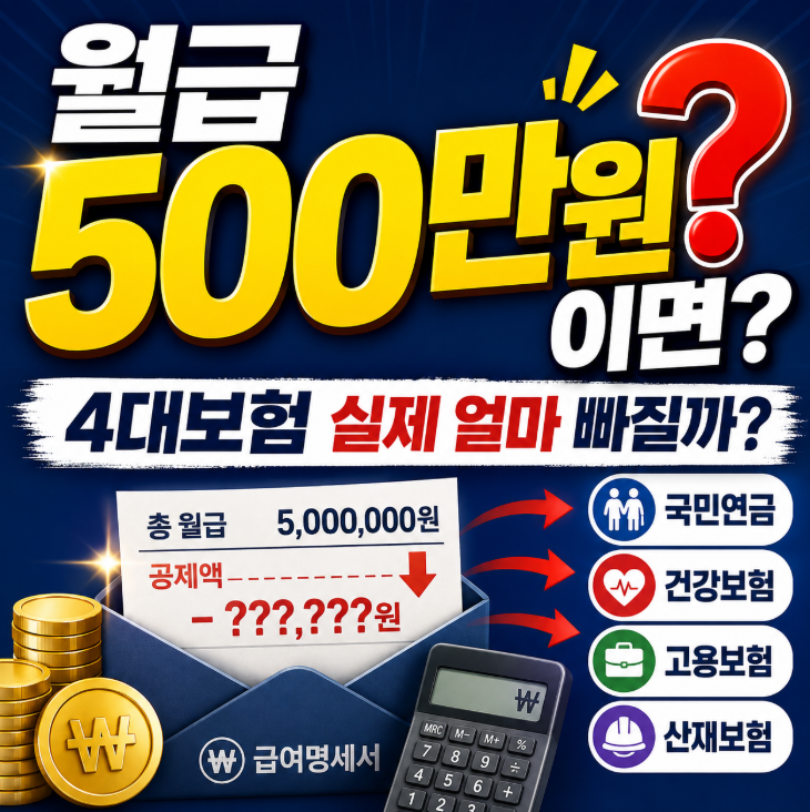 월급 300만·400만·500만·600만원이면 4대보험 얼마 빠질까? 직장인 공제액 총정리
