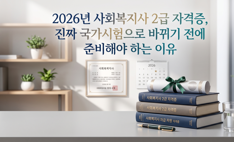 2026년 사회복지사 2급 자격증, 진짜 국가시험으로 바뀌기 전에 준비해야 하는 이유