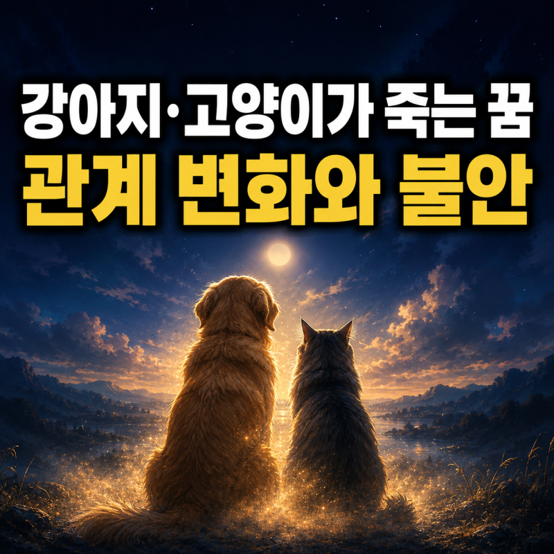 강아지나 고양이가 죽는 꿈｜관계 변화와 불안의 해석