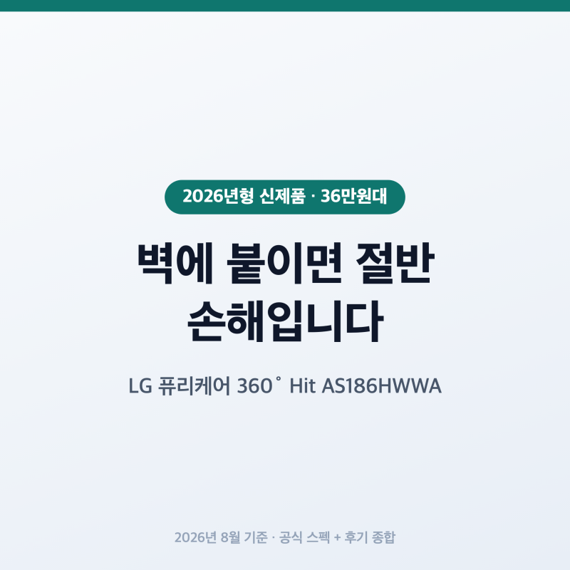 LG 퓨리케어 360˚ Hit AS186HWWA 후기 정리, 36만원대 20평 공기청정기 살 만할까
