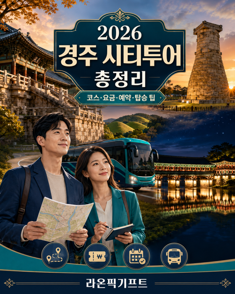 2026 경주 시티투어 총정리｜코스별 요일·요금·예약·탑승 팁