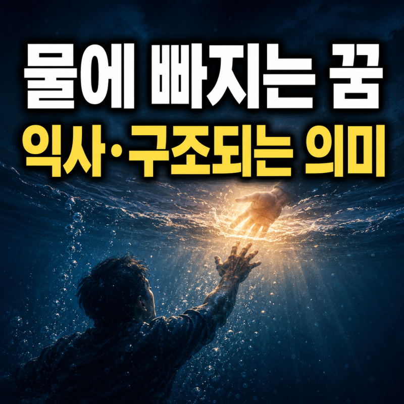 물에 빠지는 꿈｜익사하거나 구조되는 꿈의 의미
