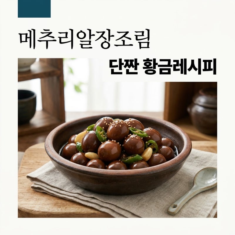 메추리알장조림 황금레시피: 실패 없는 단짠 맛의 비밀! 5분 완성과 보관 꿀팁