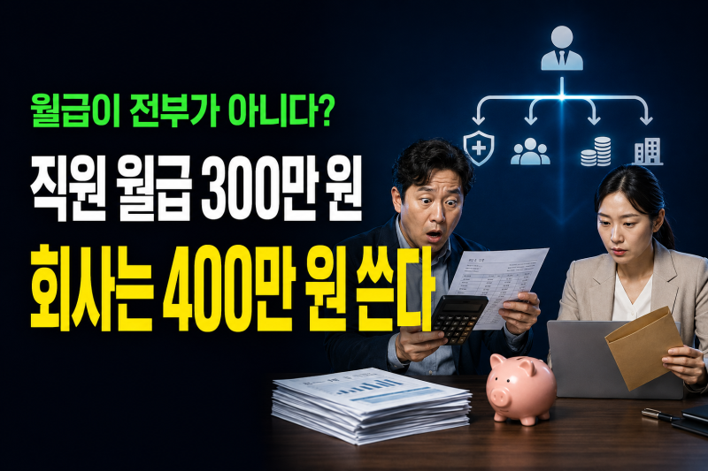 직원 월급 300만 원인데 회사는 400만 원을 쓴다…숨은 인건비의 정체
