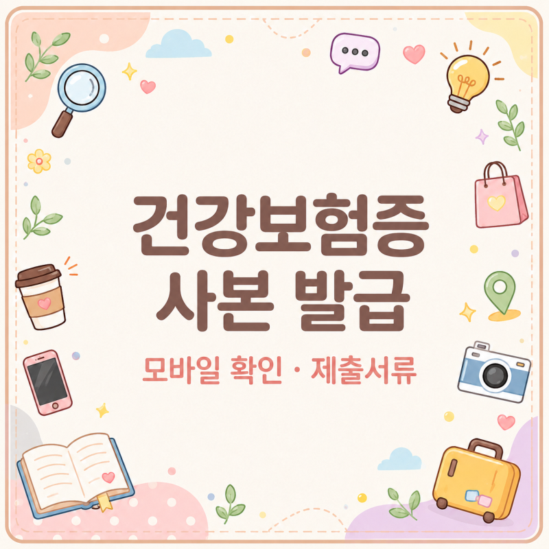 건강보험증 사본 발급, 종이 없이 모바일로도 가능할까?