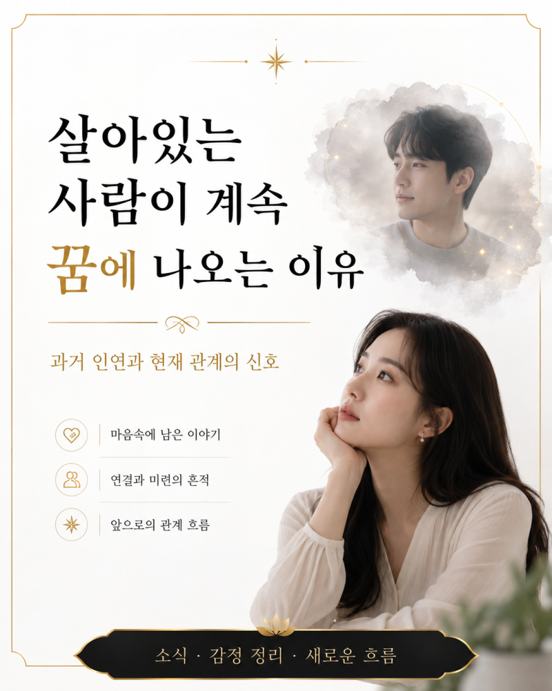 살아 있는 사람이 계속 꿈에 나오는 이유｜과거 인연·연락 끊긴 사람 꿈 해몽