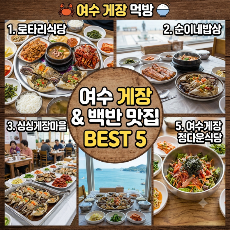 여수맛집 현지인이 추천하는 남도의 깊은 게장요리 맛집들