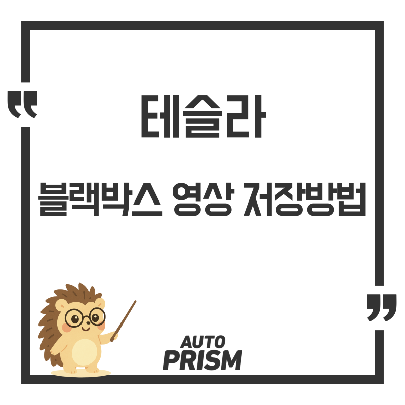 테슬라 블랙박스 저장방법! 사고 전에 미리 알아두세요.