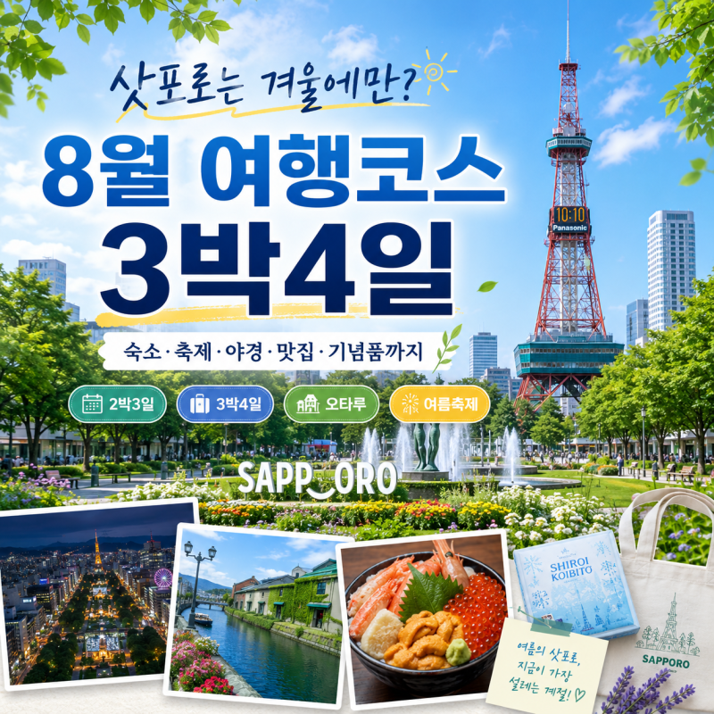 아직도 삿포로는 겨울에만? 여름 삿포로 홋카이도 여행 3박4일 이렇게 즐겨요