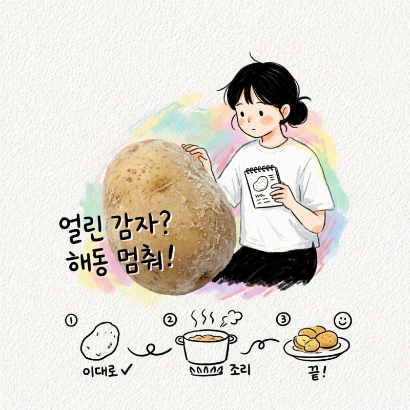 얼린 감자는 해동하면 물러짐 그대로 조리하는 순서 정리