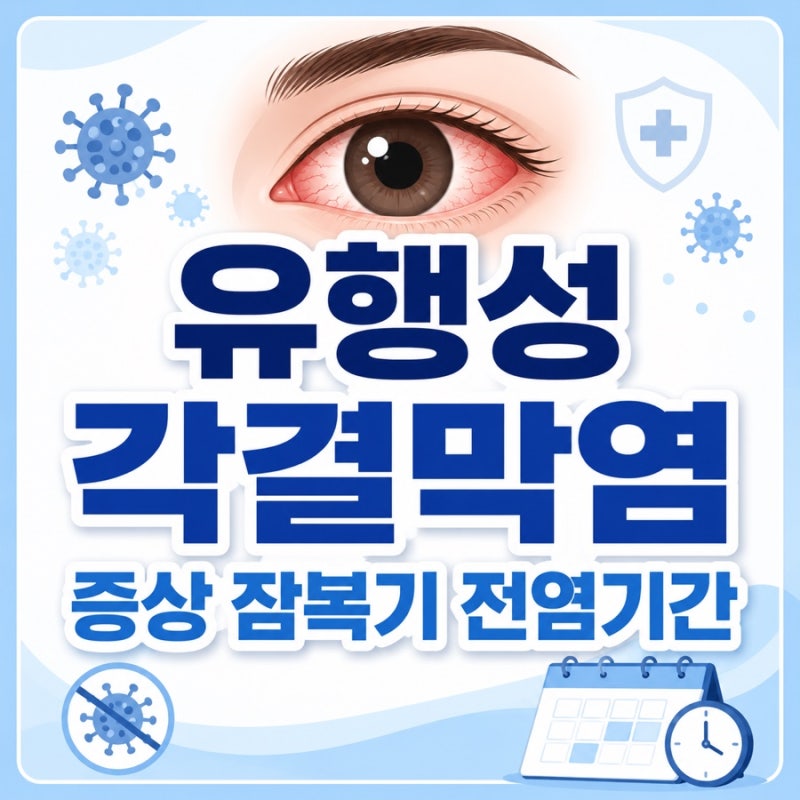 유행성 각결막염 증상, 잠복기와 전염 기간은 얼마나 될까
