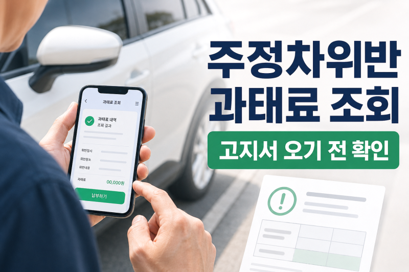 주정차위반 과태료 조회 납부방법, 고지서 오기 전 확인 순서